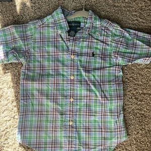 Boy’s Polo Ralph Lauren plaid button down SS shirt size 4T